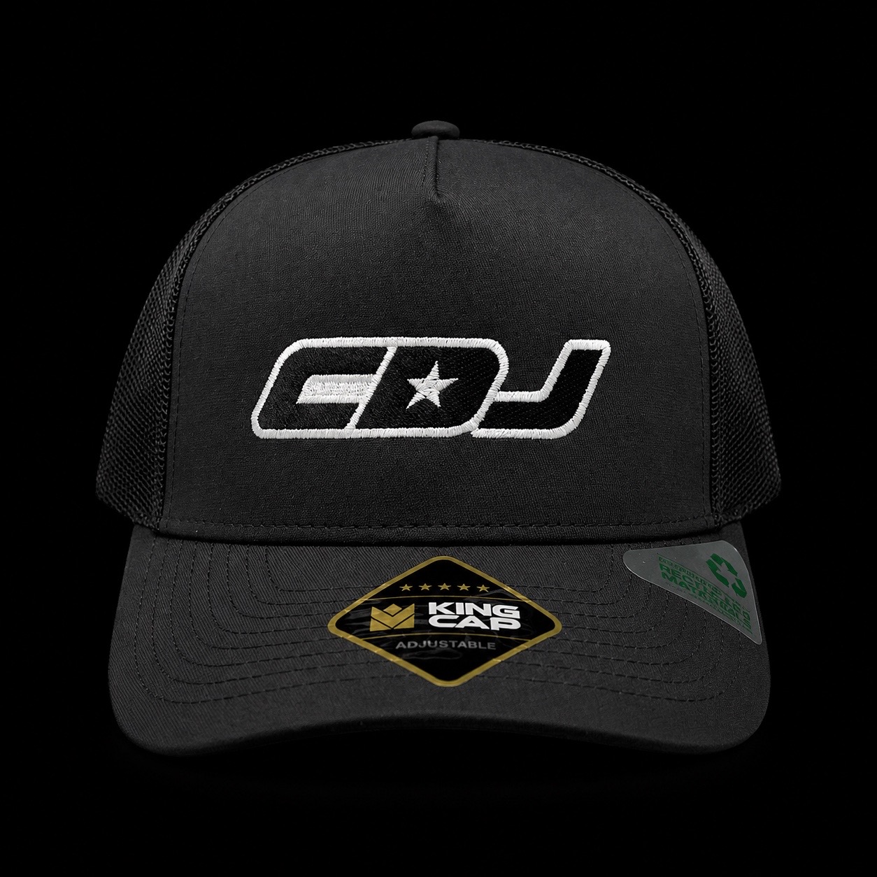 CDJ Designs apparel - front view of the CDJ trucker hat